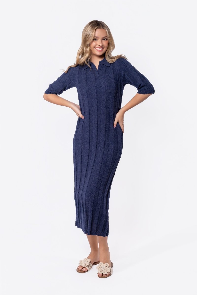 Amara Dress (Navy) - Dress - Yakira Bella