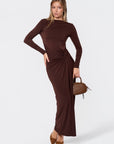 Amari Dress (Dark Brown) - Dress - Yakira Bella