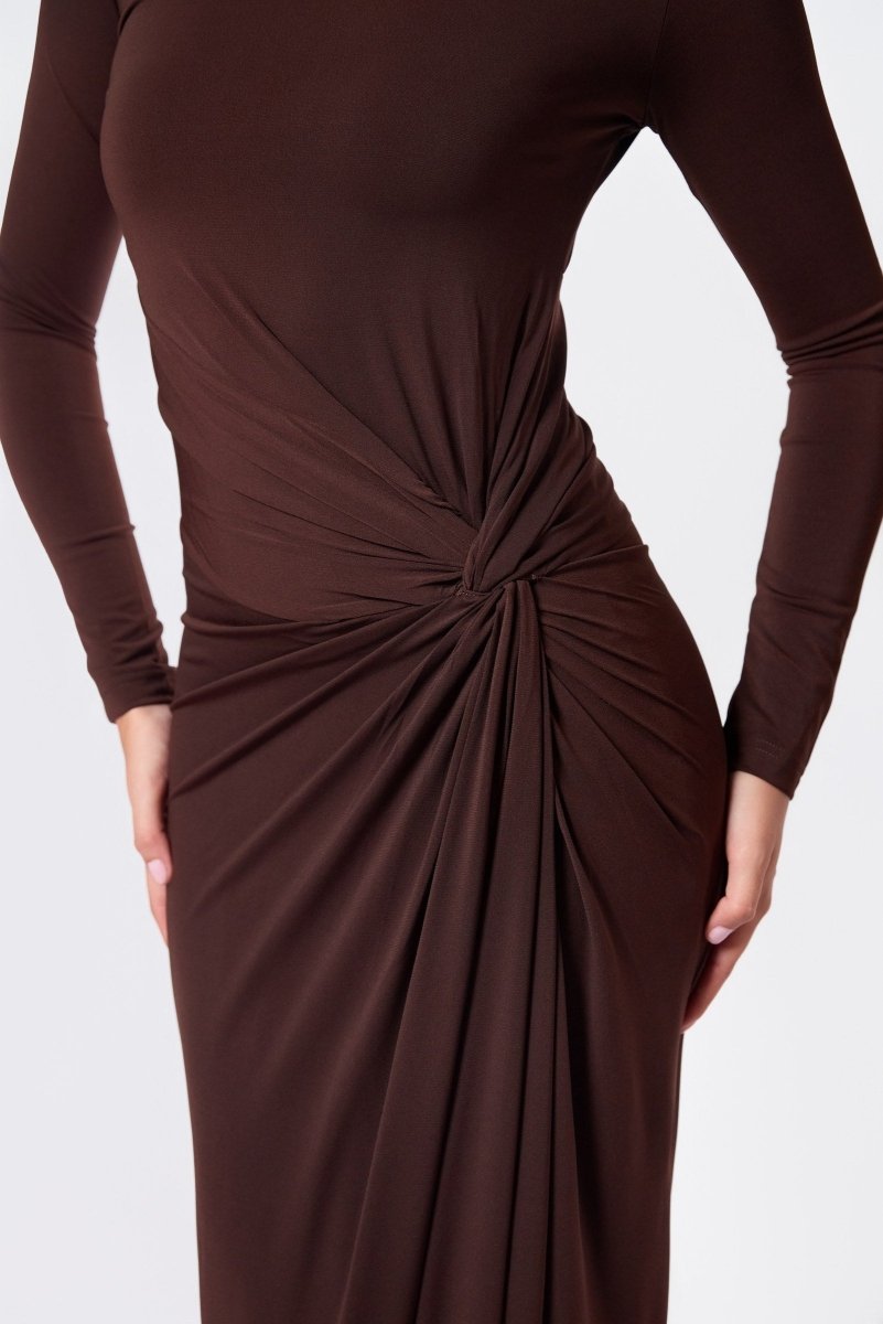 Amari Dress (Dark Brown) - Dress - Yakira Bella