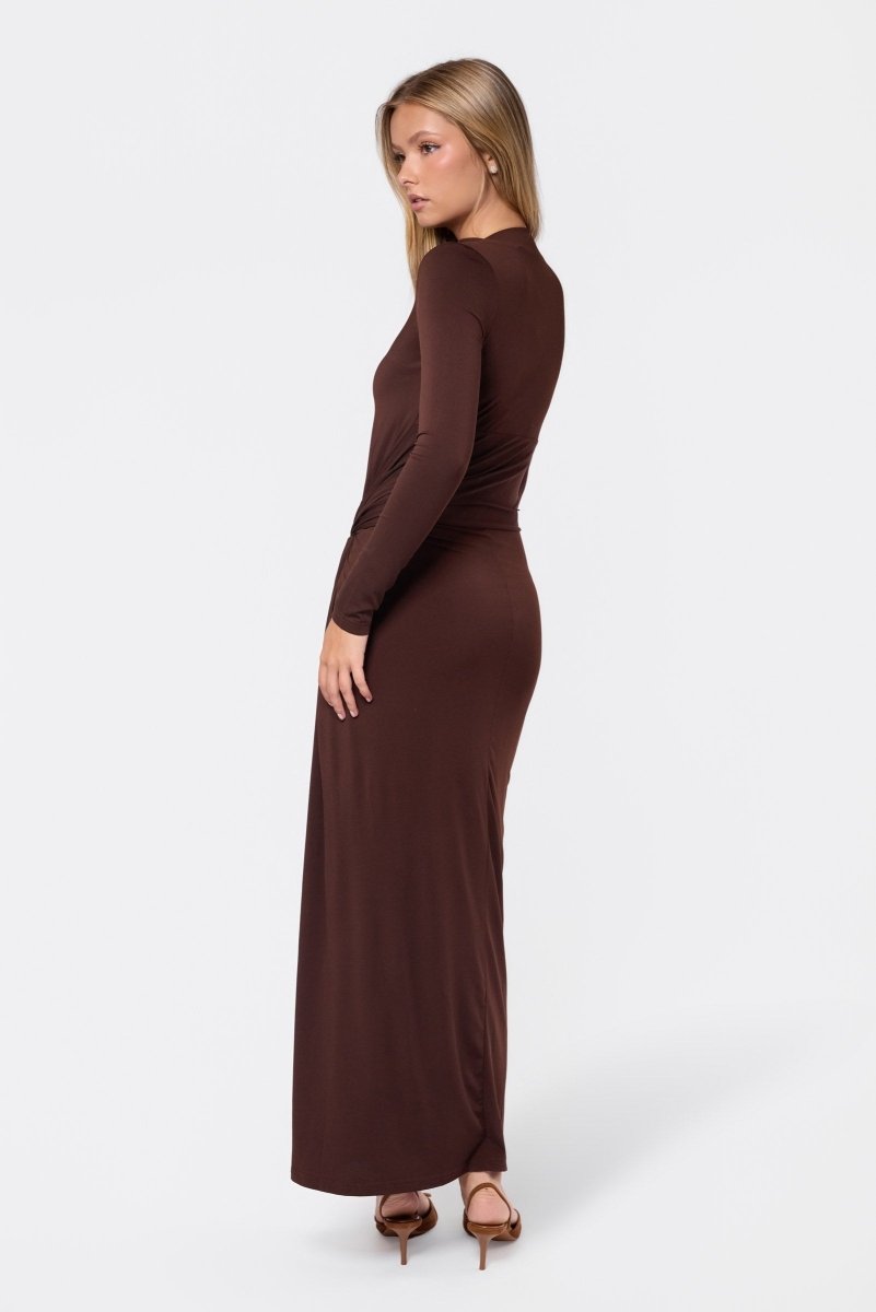 Amari Dress (Dark Brown) - Dress - Yakira Bella