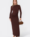 Amari Dress (Dark Brown) - Dress - Yakira Bella