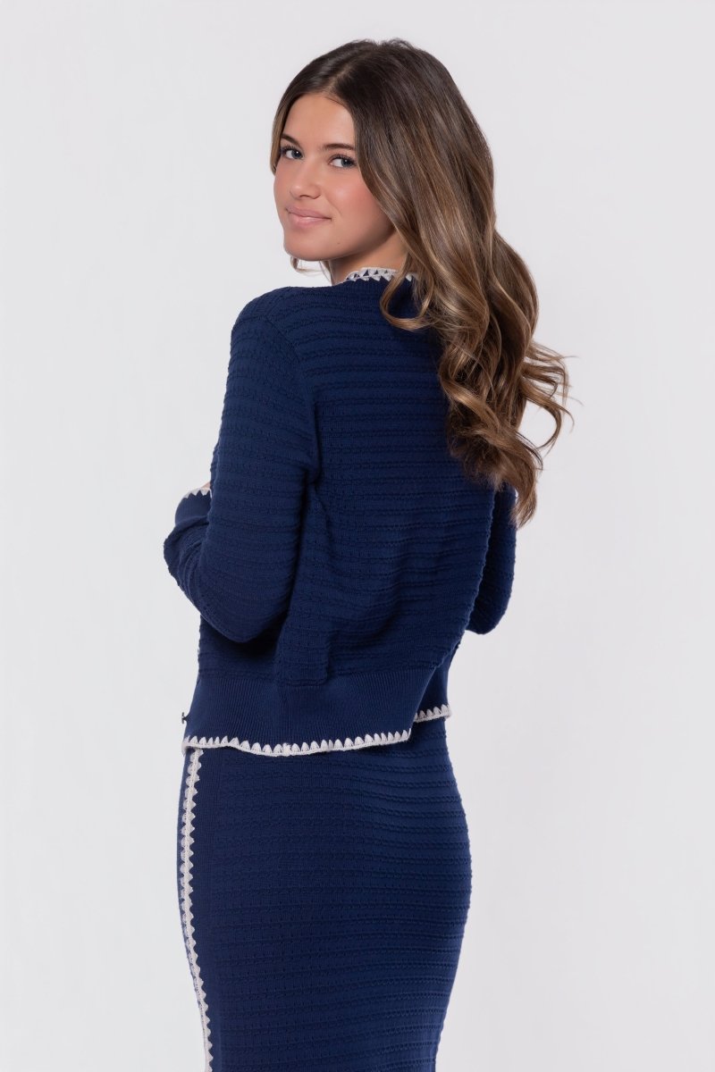 Amaya Cardigan (Navy) - Dress - Yakira Bella