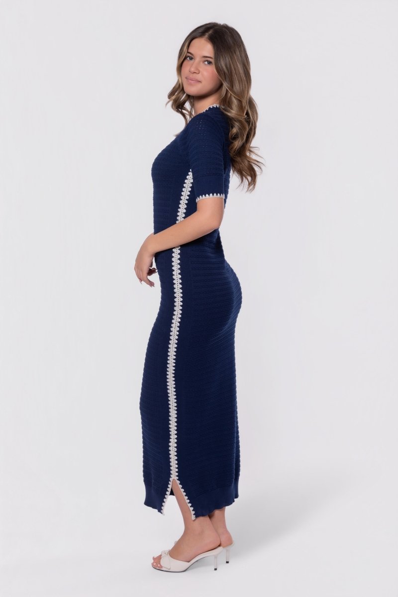 Amaya Dress (Navy) - Dress - Yakira Bella