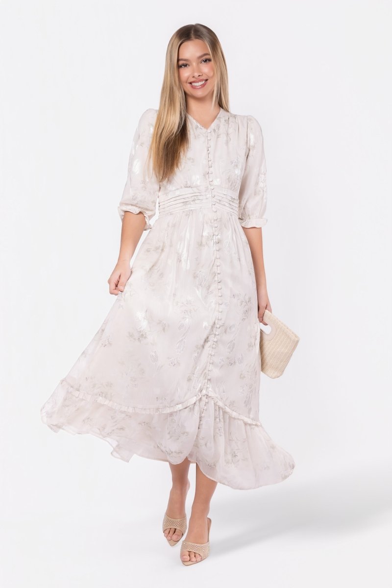 Amelia Dress (Sage Flower) - Dress - Yakira Bella