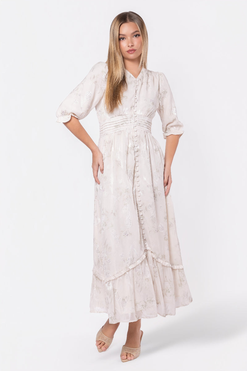 Amelia Dress (Sage Flower) - Dress - Yakira Bella