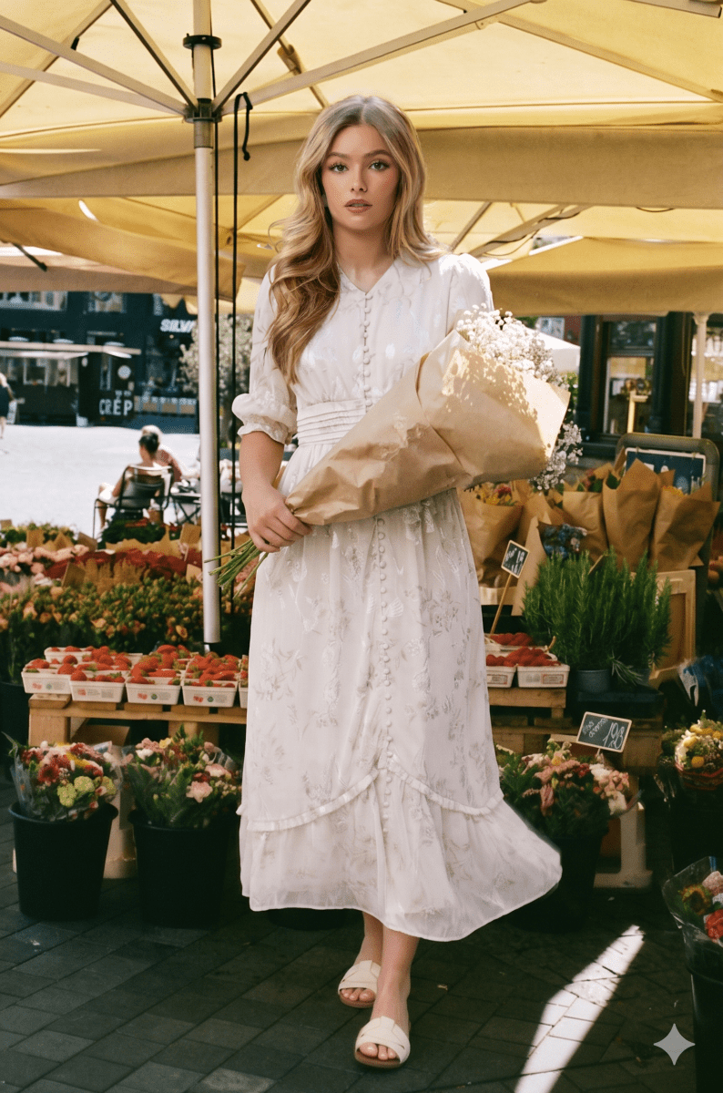 Amelia Dress (Sage Flower) - Dress - Yakira Bella