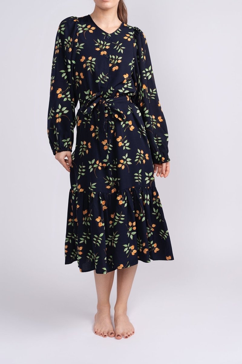 AMIRAH DRESS Long Sleeve (Navy) - Dress - Yakira Bella