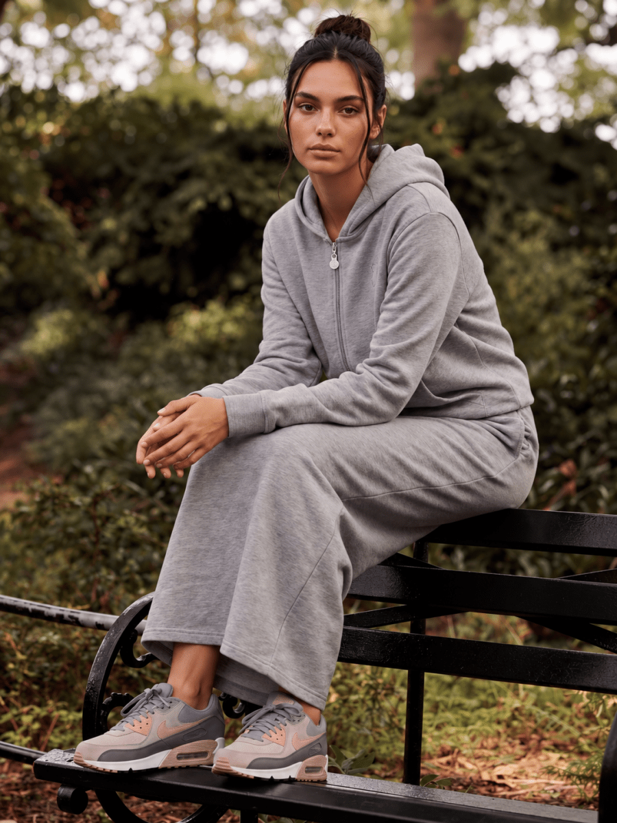 Amory Full-Zip Hoodie (Grey) - Top - Yakira Bella