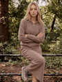Amory Full-Zip Hoodie (Mocha) - Top - Yakira Bella