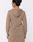Amory Full-Zip Hoodie (Mocha) - Top - Yakira Bella