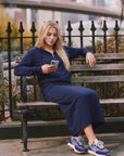 Amory Full-Zip Hoodie (Navy) - Top - Yakira Bella