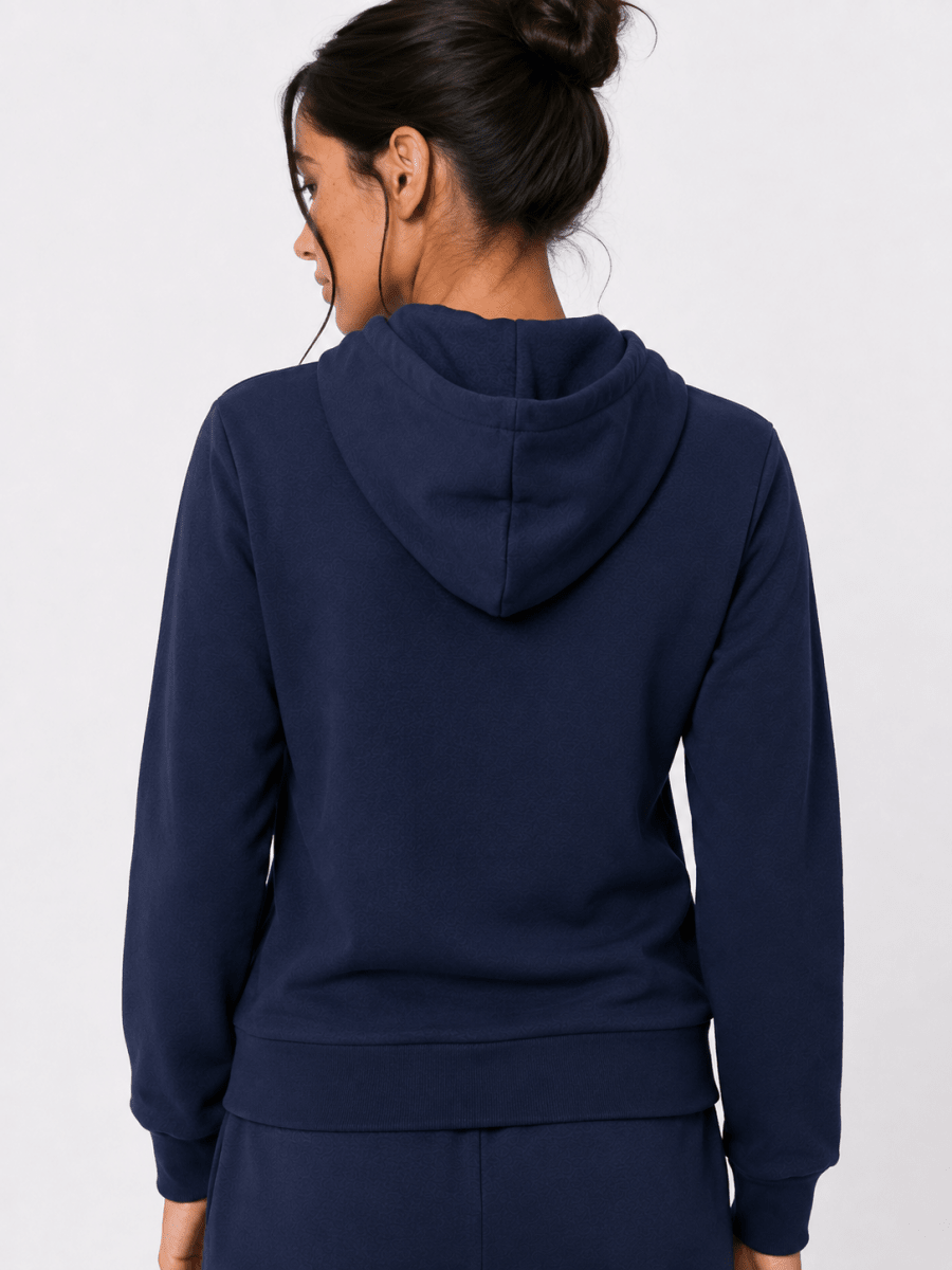 Amory Full-Zip Hoodie (Navy) - Top - Yakira Bella