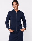 Amory Full-Zip Hoodie (Navy) - Top - Yakira Bella