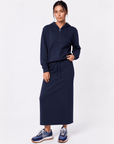 Amory Full-Zip Hoodie (Navy) - Top - Yakira Bella