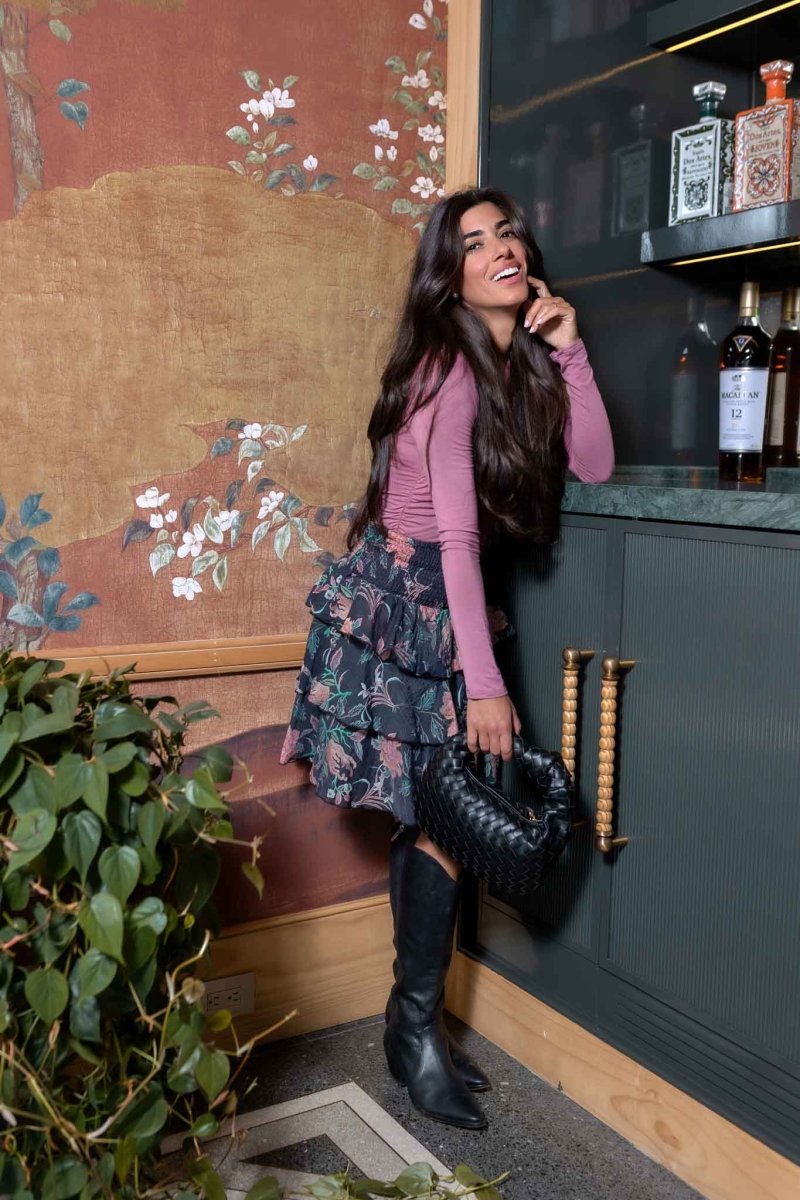 Ana Skirt (Black Pattern) - Skirt - Yakira Bella