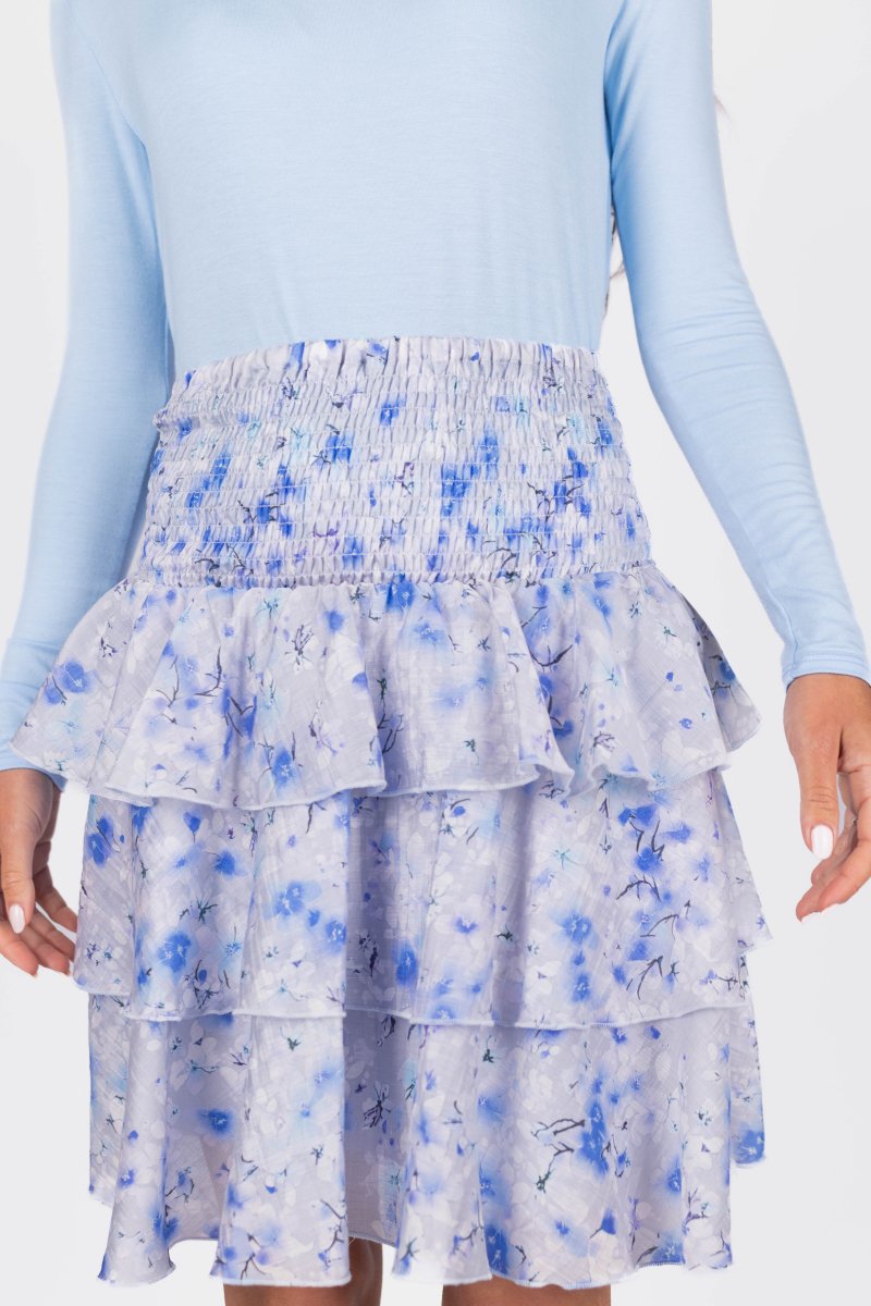 ANA SKIRT (BLUE FLOWER) - Skirt - Yakira Bella