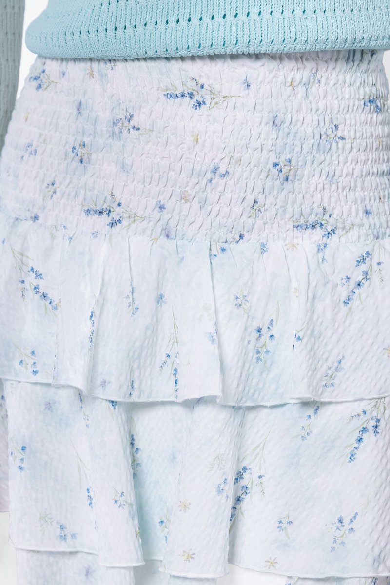 Ana Skirt (Blue Flower) - Skirt - Yakira Bella