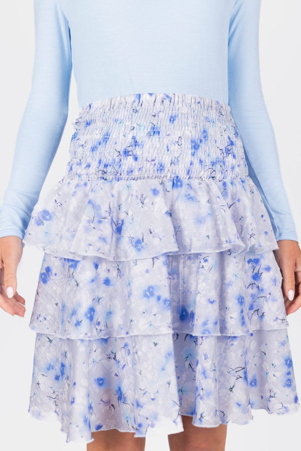 ANA SKIRT (BLUE FLOWER) - Skirt - Yakira Bella