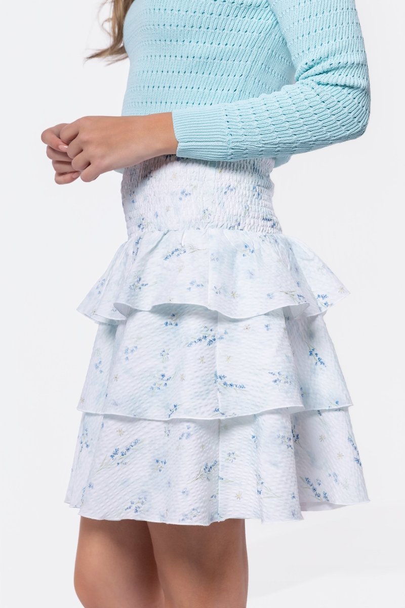 Ana Skirt (Blue Flower) - Skirt - Yakira Bella