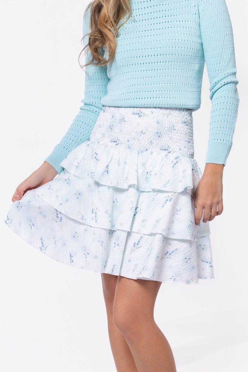 Ana Skirt (Blue Flower) - Skirt - Yakira Bella