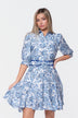 Analia Dress 36" (Blue Pattern)