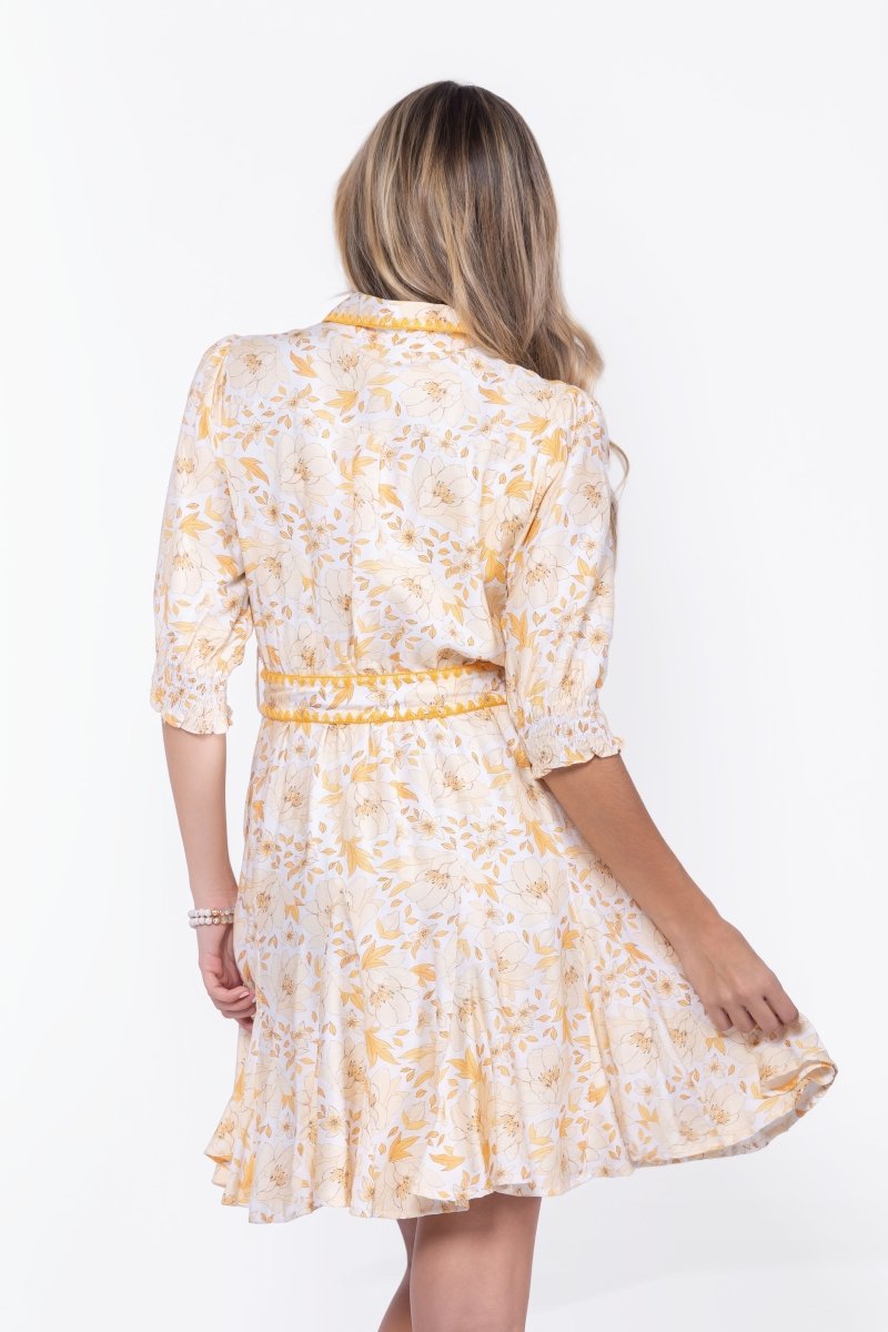 Analia Dress 36" (Yellow Flower) - Dress - Yakira Bella