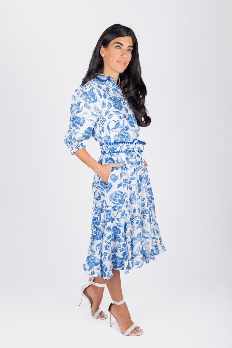 ANALIA DRESS 41&quot; (BLUE) - Dress - Yakira Bella