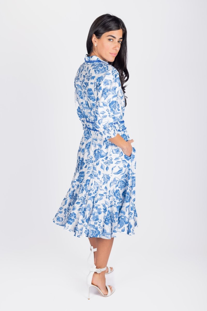 ANALIA DRESS 41&quot; (BLUE) - Dress - Yakira Bella