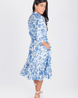 ANALIA DRESS 41" (BLUE) - Dress - Yakira Bella