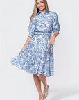 Analia Dress 42" (Blue Pattern) - Dress - Yakira Bella