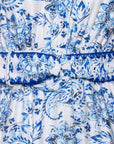 Analia Dress 42" (Blue Pattern) - Dress - Yakira Bella