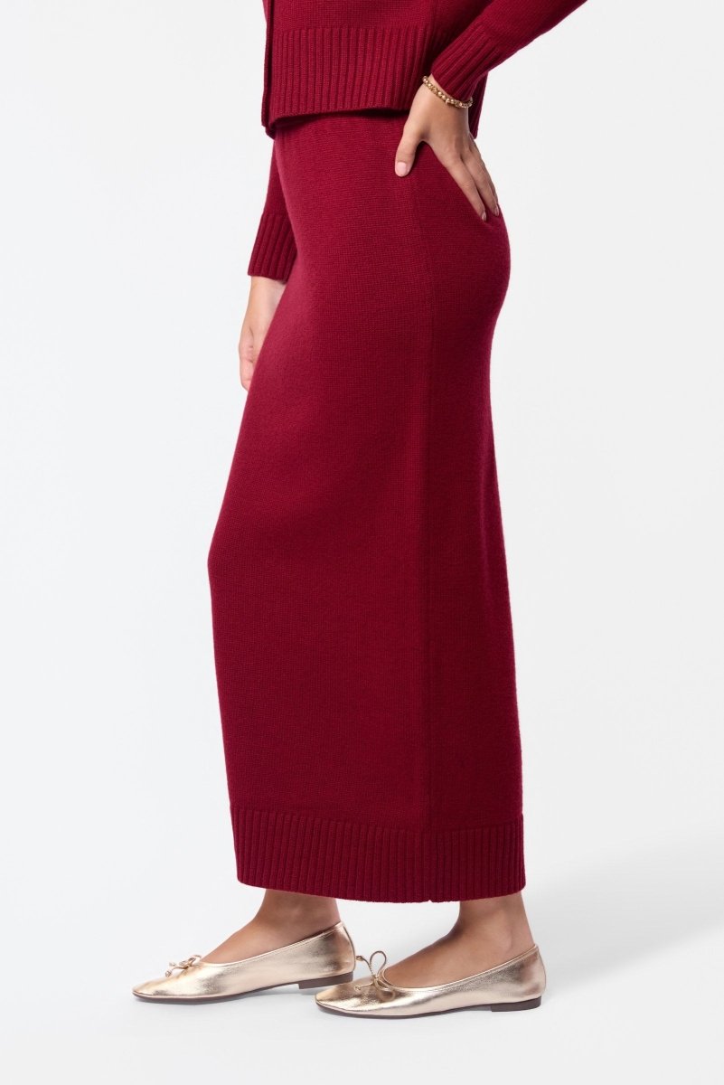 Ania Skirt (Burgundy) - Skirt - Yakira Bella