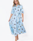 Anika Dress (Blue Flower) - Dress - Yakira Bella