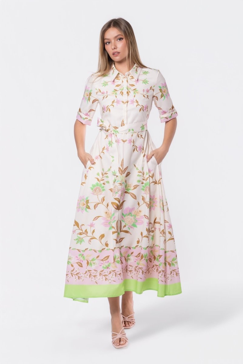 Anika Dress (Ivory Flower) - Dress - Yakira Bella