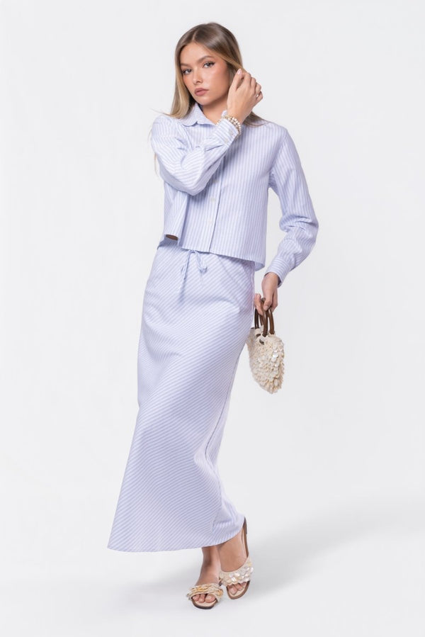 Anita Skirt (Blue Stripe) - Skirt - Yakira Bella