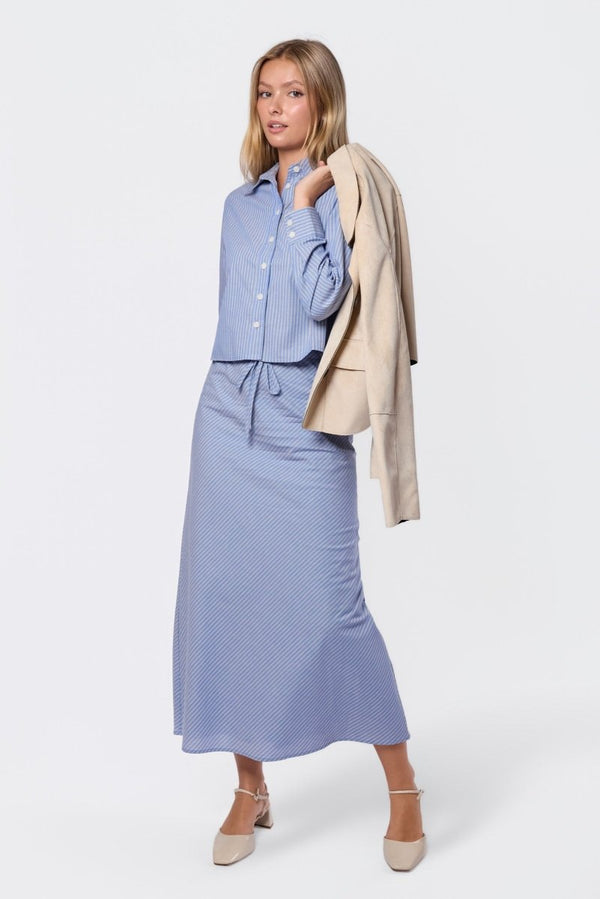 Anita Skirt (Blue/Beige) - Skirt - Yakira Bella