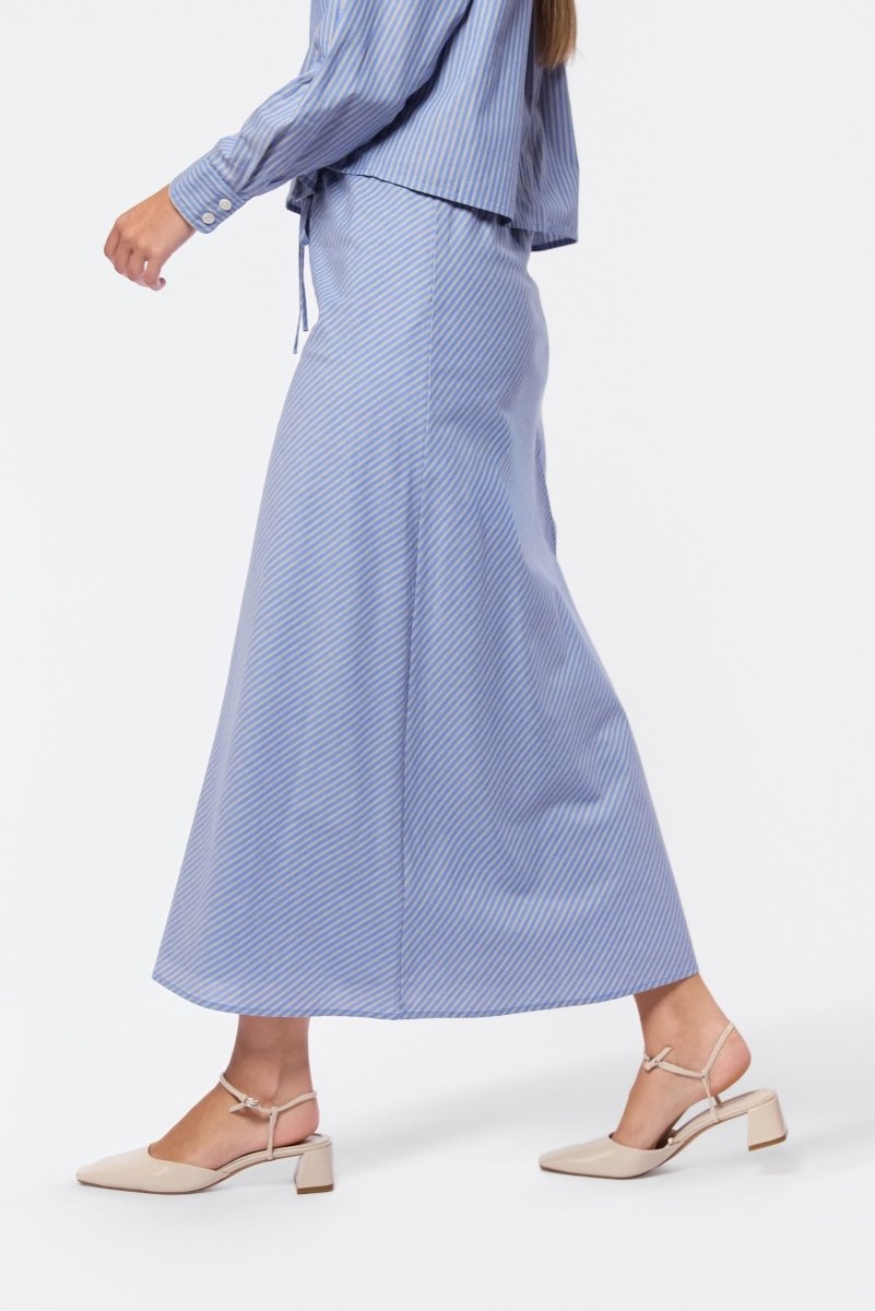 Anita Skirt (Blue/Beige) - Skirt - Yakira Bella