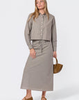 Anita Skirt (Brown/Sage) - Skirt - Yakira Bella