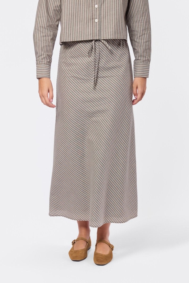 Anita Skirt (Brown/Sage) - Skirt - Yakira Bella