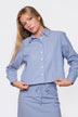 Anita Top (Blue/Beige)