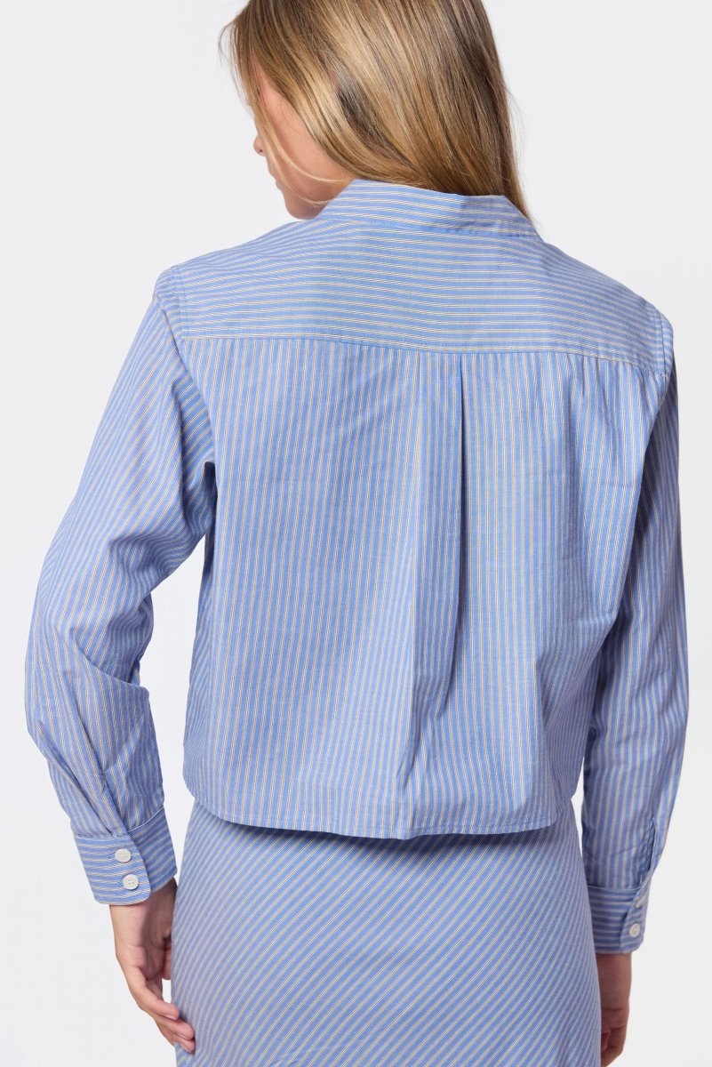 Anita Top (Blue/Beige) - Top - Yakira Bella