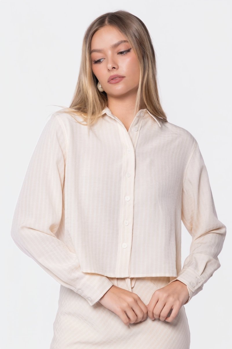 Anita Top (Khaki Stripe) - Top - Yakira Bella