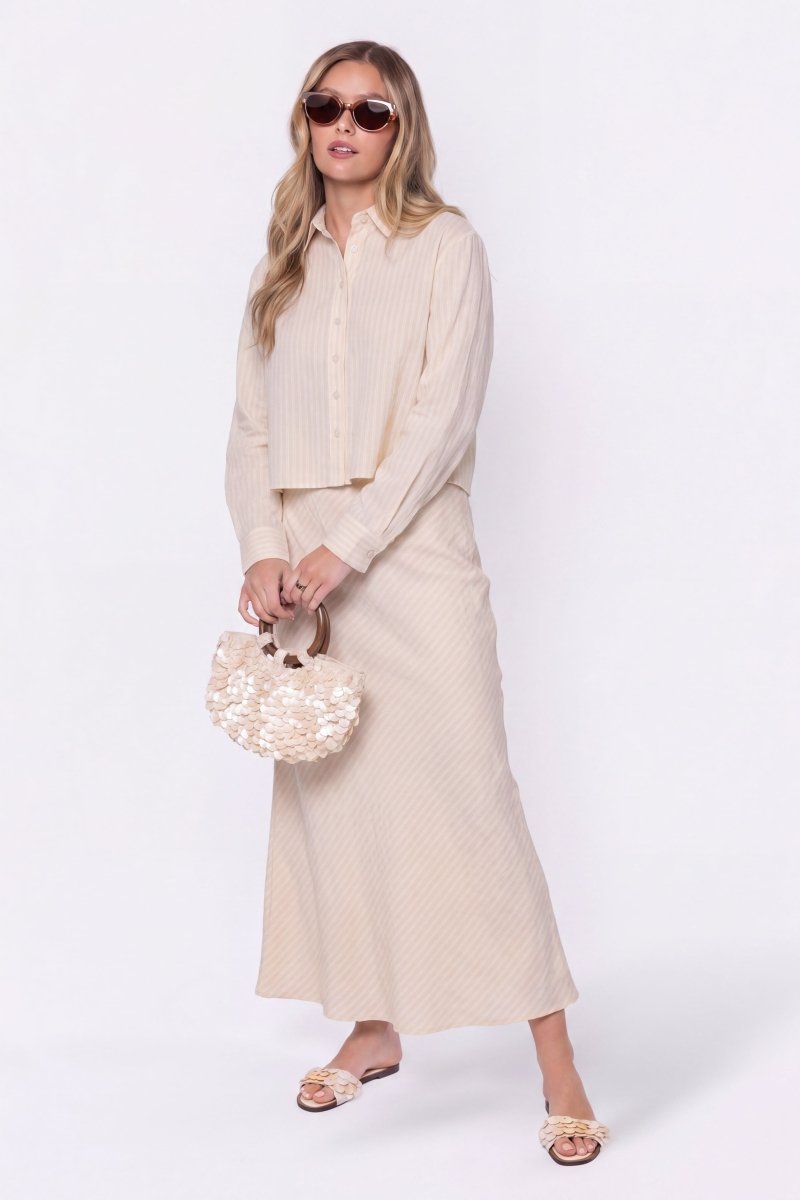 Anita Top (Khaki Stripe) - Top - Yakira Bella