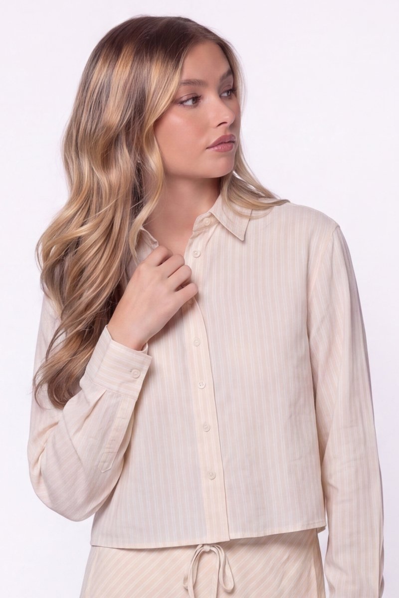 Anita Top (Khaki Stripe) - Top - Yakira Bella