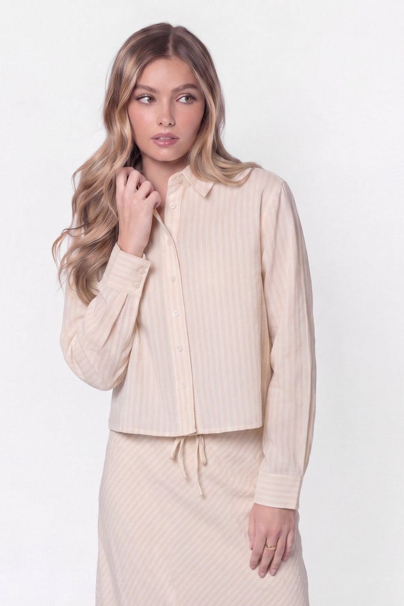 Anita Top (Khaki Stripe) - Top - Yakira Bella
