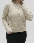 ANN CARDIGAN (KHAKI) - Top - Yakira Bella