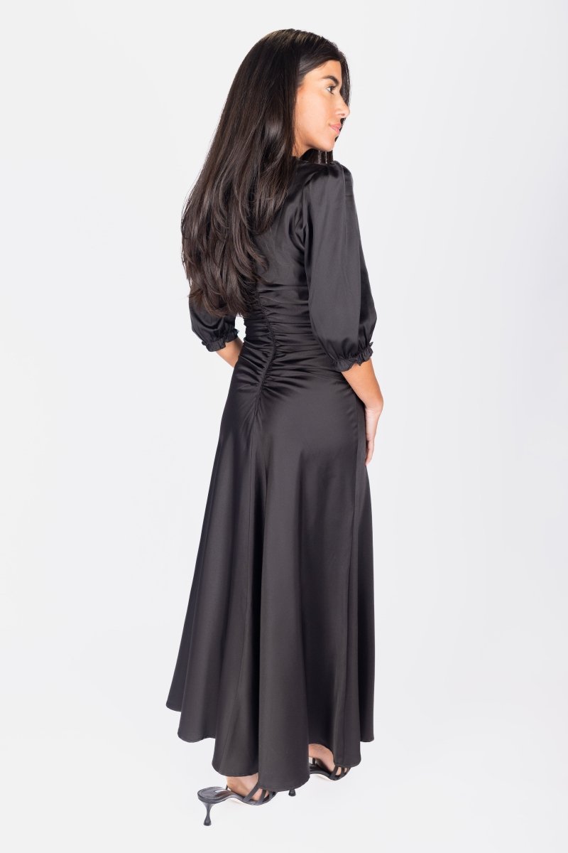 AUDREY DRESS (BLACK SOLID) - Dress - Yakira Bella