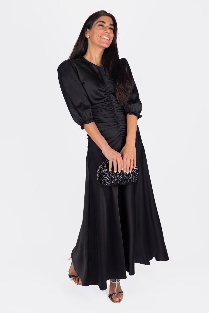AUDREY DRESS (BLACK SOLID) - Dress - Yakira Bella