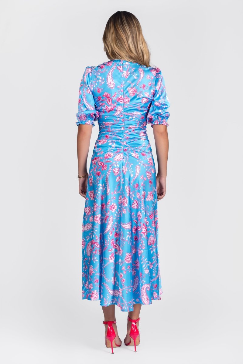 AUDREY DRESS (BLUE/PATTERN) - Dress - Yakira Bella