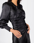 AUDREY DRESS LONG SLEEVE (BLACK) - Dress - Yakira Bella